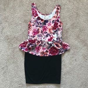 Charlotte Russe Floral Peplum Dress